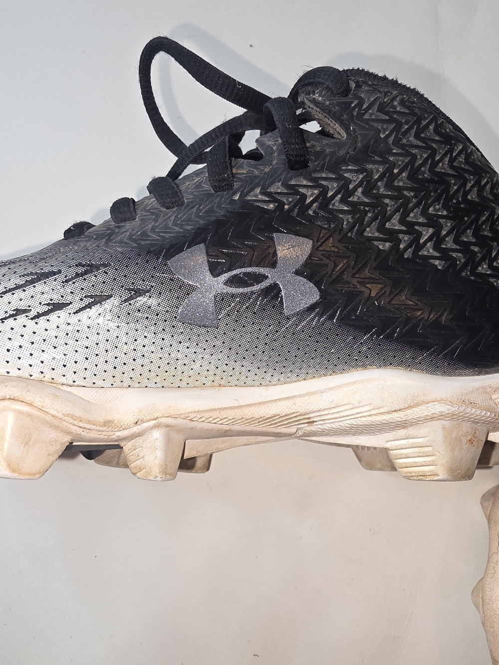 Under Armour Spotlight RM Football Cleats Black White 1Y Kids Youth Multi-Sport - Picture 4 of 8